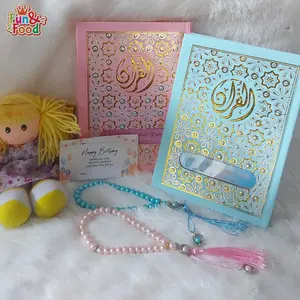 Quran Custom Nama Embos Emas Silver Hologram Pola Maroko Persia / Alquran Hologram Ukuran A5 Free Tasbih Mutiara Premium