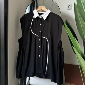 MARIESKA Outher Wanita Tanpa Lengan Korean Style Vest Polos Kekinian bahan Twill premium