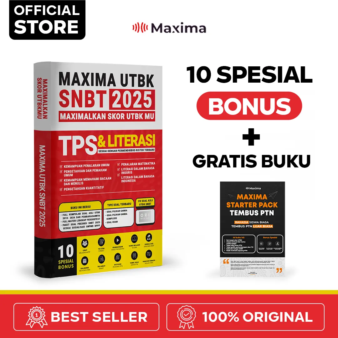 Buku MAXIMA UTBK SNBT 2025 TPS dan Literasi