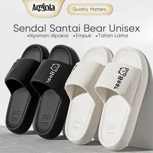 ANGOLA Sandal Rumah Karet Wanita Pria H03 Sandal Bear/Sandal Santai Unisex Anti Licin Super Empuk