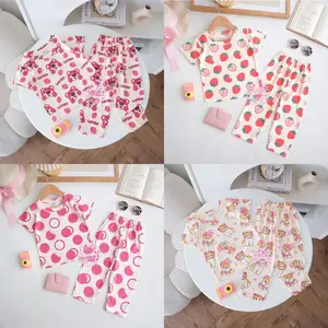 Owlet - setelan anak Perempuan / piyama anak bergambar / piyama panjang / baju tidur anak / setelan motif anak lucu / setelan motif karakter / baju anak perempuan 1-7thn Lengan pendek