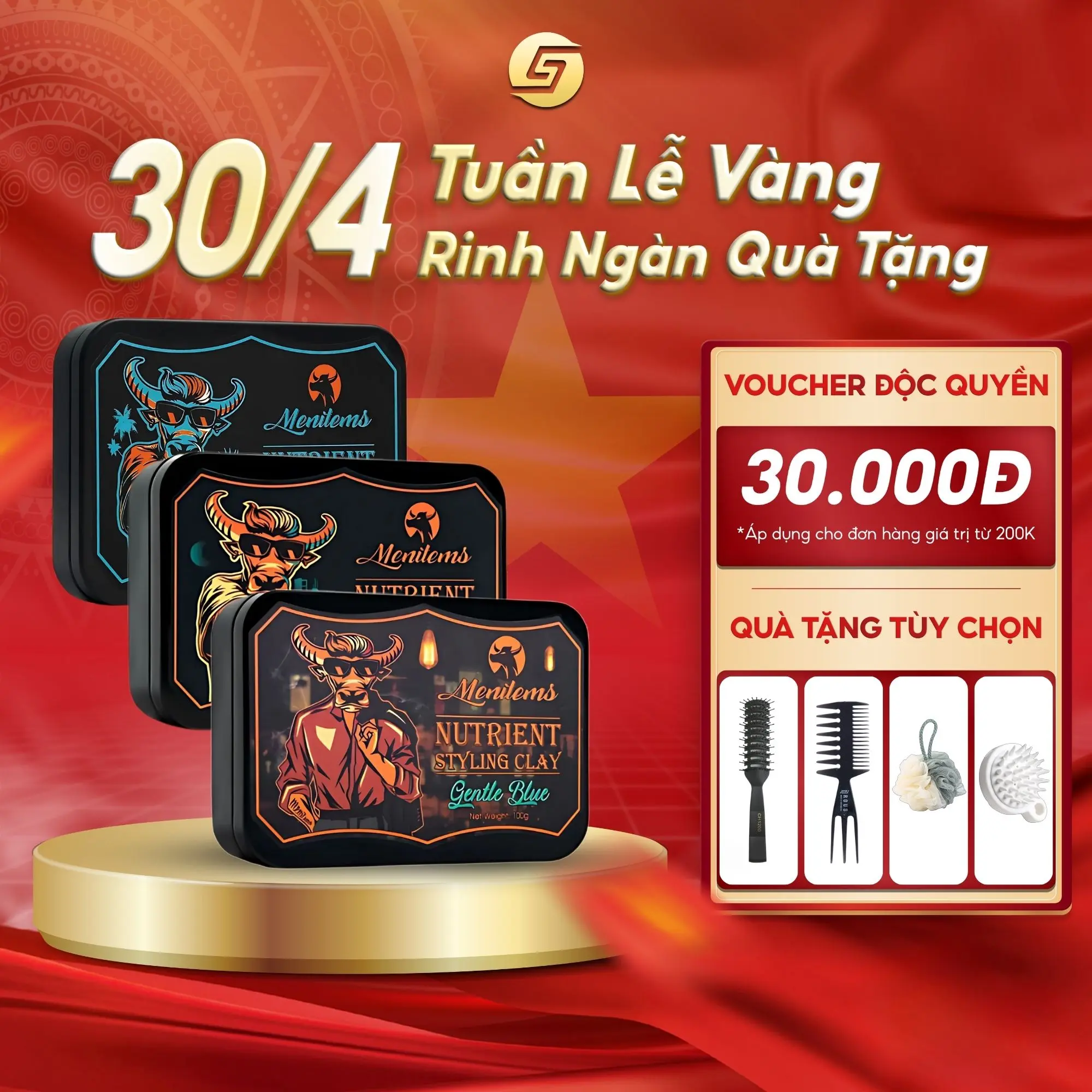 [Phiên bản mới] Sáp vuốt tóc MENITEMS 50g/100g | Gentle Blue - Tropical WInd - Perfect Night | Sáp dưỡng tạo kiểu tự nhiên, Chăm Sóc Tóc giữ nếp siêu cấp, hương nước hoa lôi cuốn - Tặng Lược Bán Nguyệt