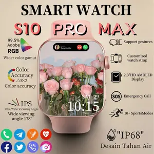 Official Smartwatch Watch S10 Jam Pintar Olahraga 2,3 inci HD AMOLED Hand Gesture Bluetooth SmartwatchDynamic island SmartWatch Pintar Wanita Tahan Air Jam Tangan Pintar IP68 Monitor Monitor Detak Jantung Android IOS