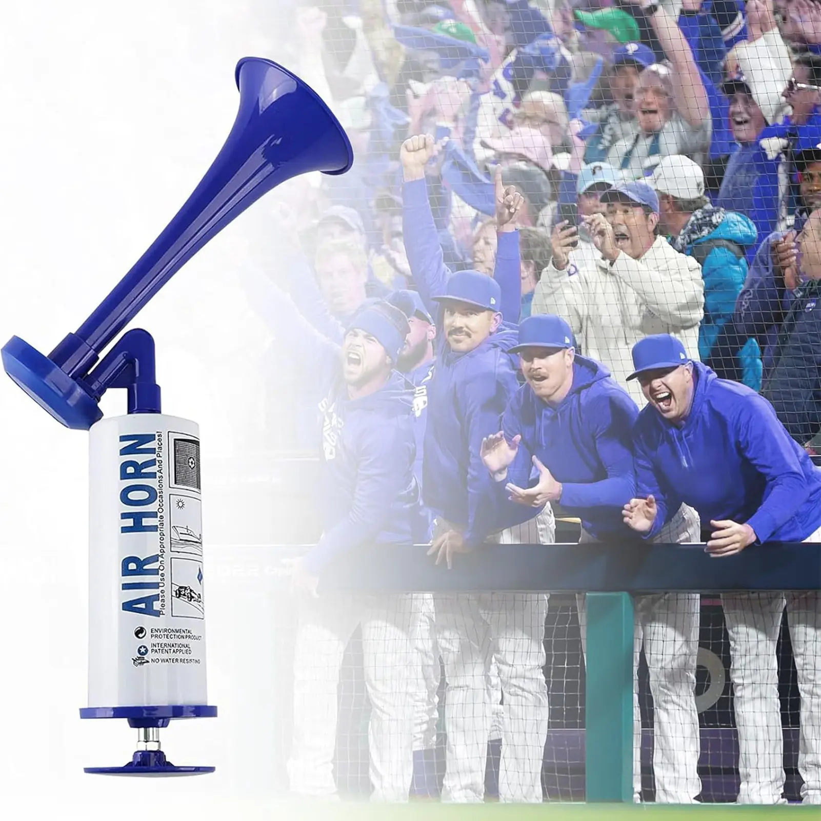 (OBEEITPL)1pc Hand-held Pneumatic Speakers For Sports Events, Handheld Air Horn, Gas Free Blow Horn Loud Sound For Emergency Warning, Boating, Camping, Match Party Supplies, Holiday Celebration Favors