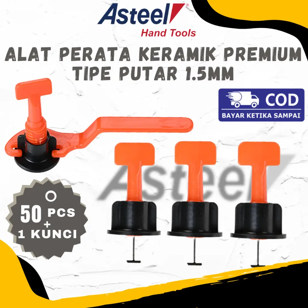 ASTEEL Alat perata pasang keramik granite lantai dinding pin 1.5mm reusable tile leveling tipe putar