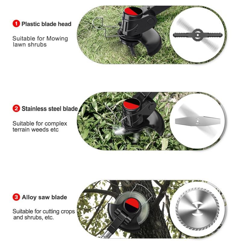 998VF Mesin Rumput Bateri Cordless Grass Cutter High Quality Electric Grass Trimmer Lawn Mower Cordless Pemotong Rumput