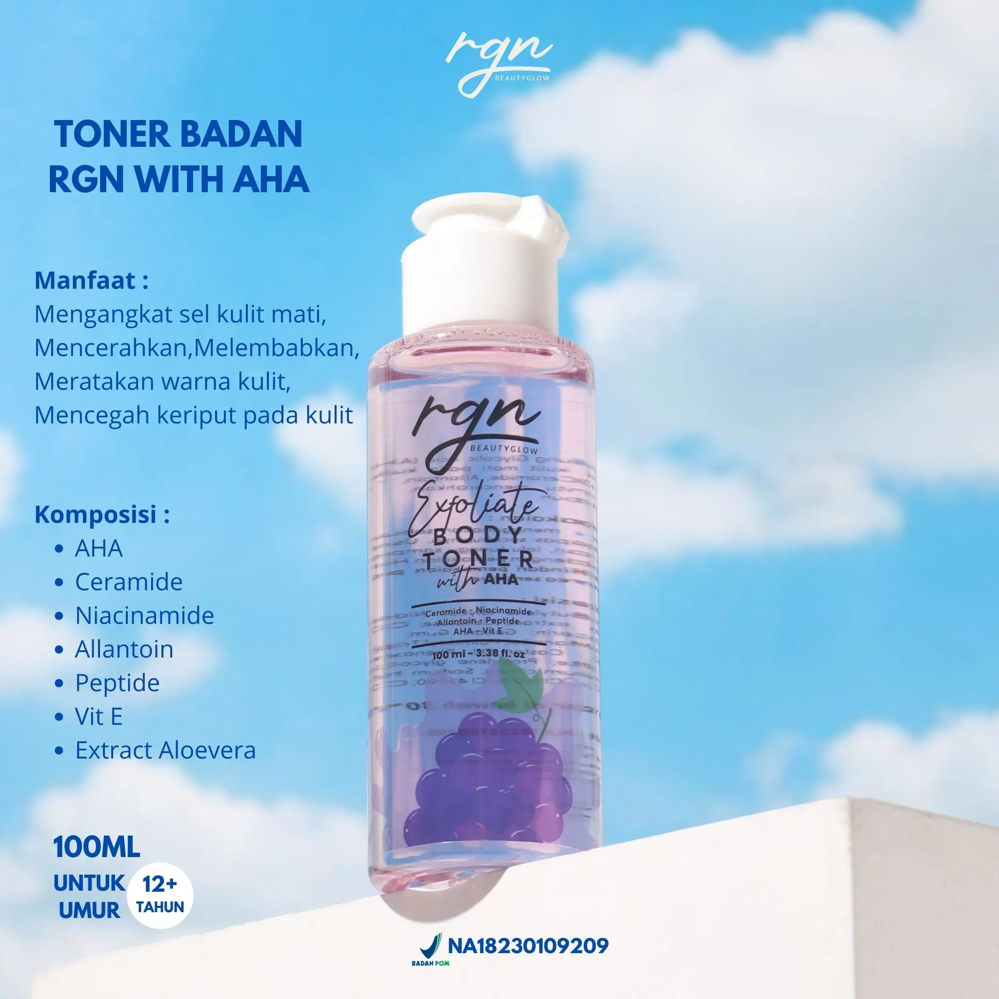 Toner Badan RGN with AHA (BPOM)