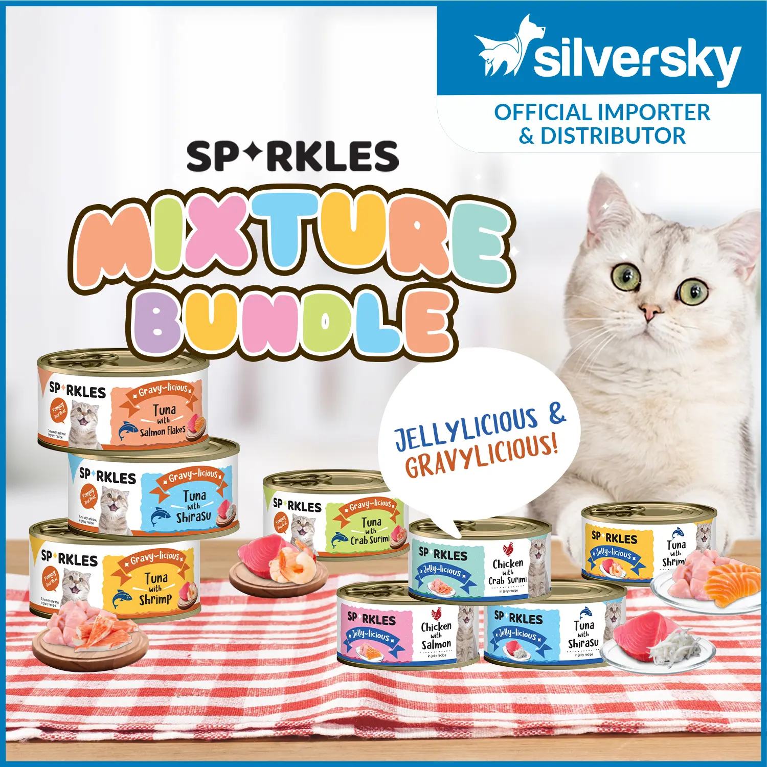 [Sampling Bundle] Sparkles Gravylicious & Jellylicious Cat Wet Food | Exclusive Deals!