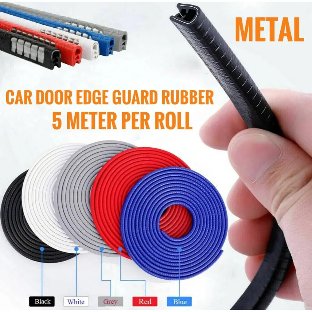 Car Door Rubber Protector By Edge Guard Rubber Seal Strip Soundproof Anti Shock Collision Scratch Getah Pintu Kereta