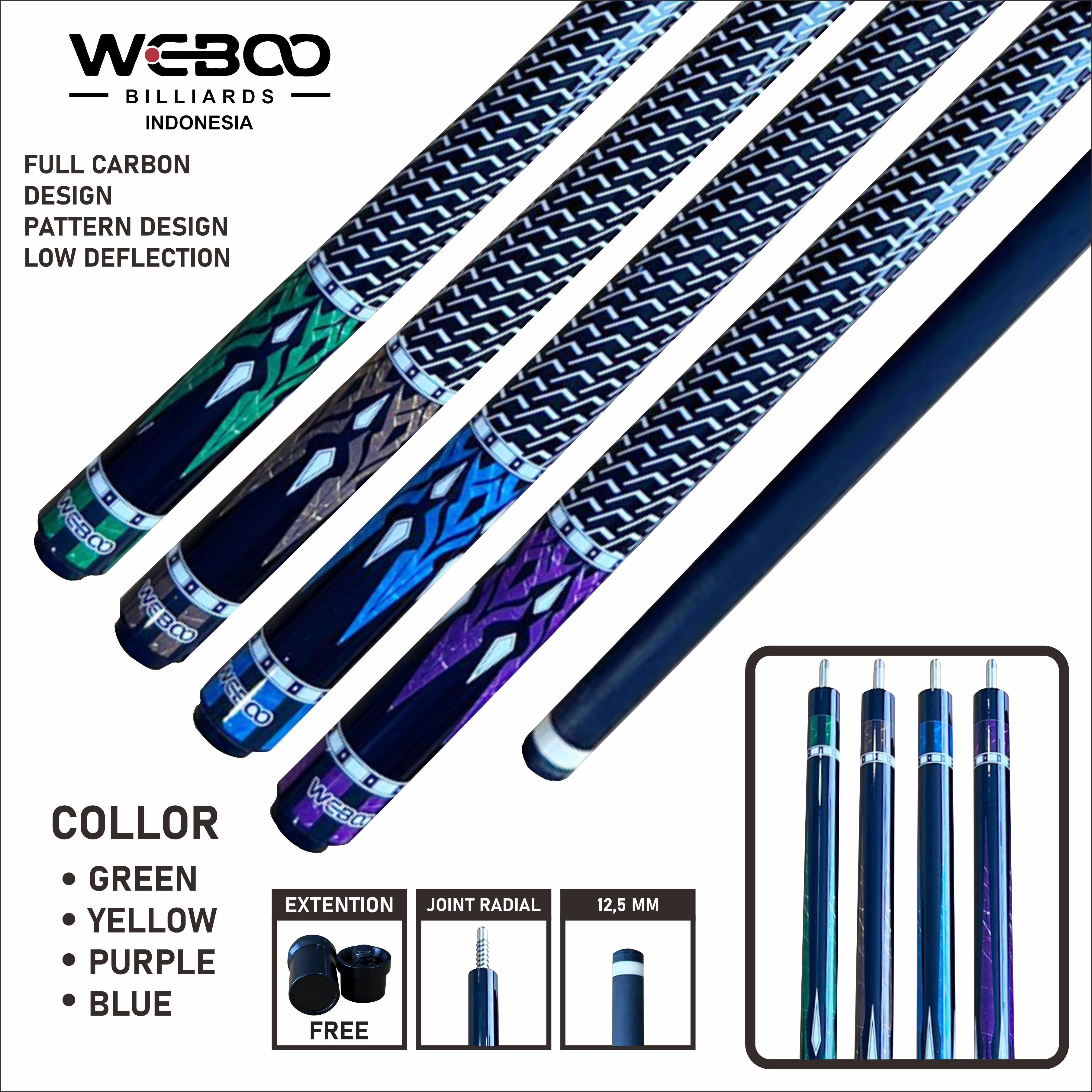 Stick Billiard Weboo Cue / Stick Play Weboo Series 4 stick carbon low deflection
