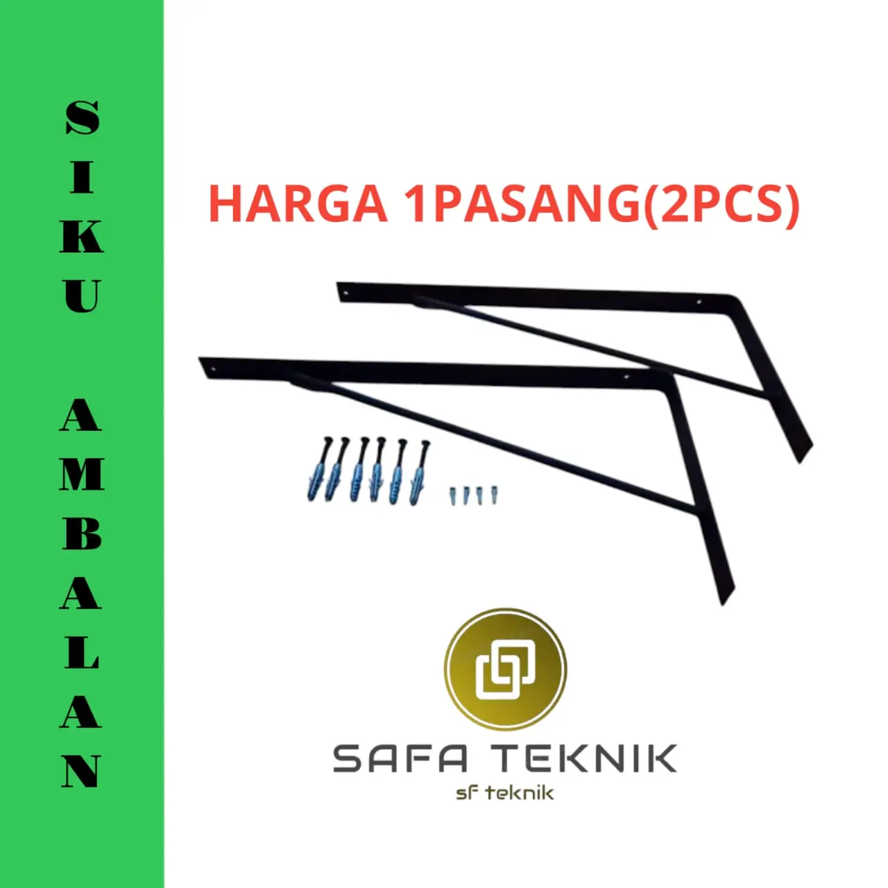 Promo / Besi Siku Penyangga Rak Dinding 20x40cm 2PCS(1pasang) free baud fisher