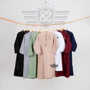 Delapan Dua - Baju Koko Anak Laki Laki Lebaran Gamis Jubah Anak Remaja Muslim (0 -14 Tahun) Lengan Panjang Pendek Bahan Katun