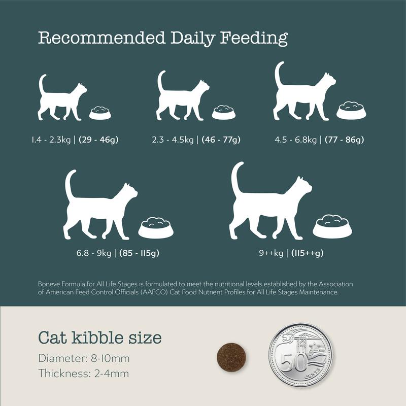 Boneve Grain Free Dry Cat Food 250g | Single-Source Protein, Hypoallergenic, Complete and Balanced