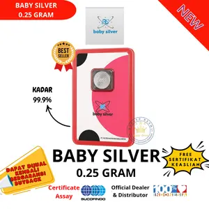 Baby Silver Special 0.25 Gram Fine Silver Perak Batangan Asli Murni Logam Mulia Original