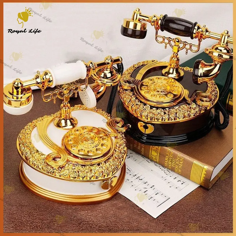 【Flash Sale】ROYAL Retro Kotak Musik Mewah Kotak Penyimpanan Bergaya Eropa, Dekorasi Rumah Elegan, Kotak Perhiasan & Hadiah Ulang Tahun Unik untuk Gadis