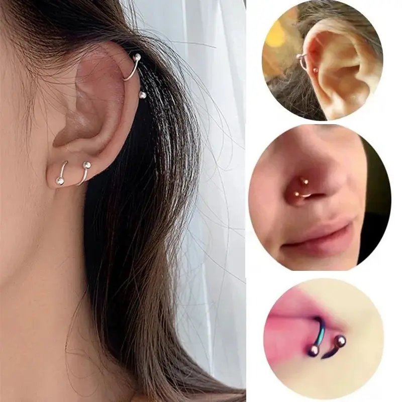 1 Pc / 1 Buah Anting Tindik Titanium Anting Piercing Serba Guna Anting Hidung Anting Perut AT701 Aksesoris Perhiasan