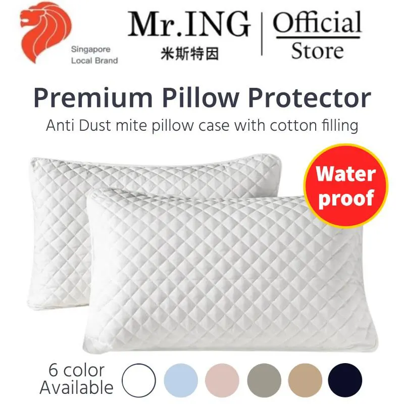Premium Pillow Protector Waterproof Anti dust mite pillow case with comfortable cotton filling