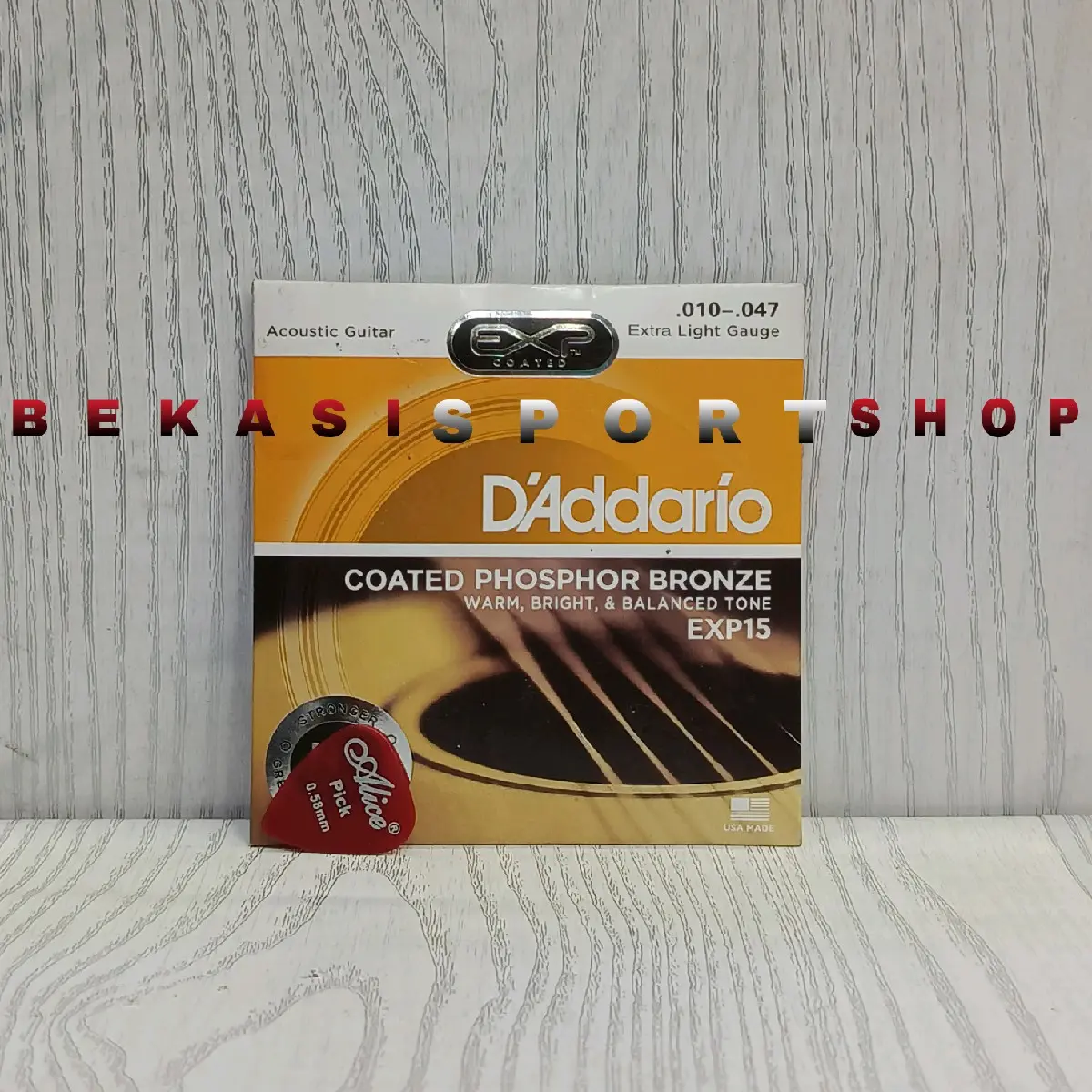 Senar Gitar akustik String 010-047 Coated Phosphor Bronze EXP15 HI Quality