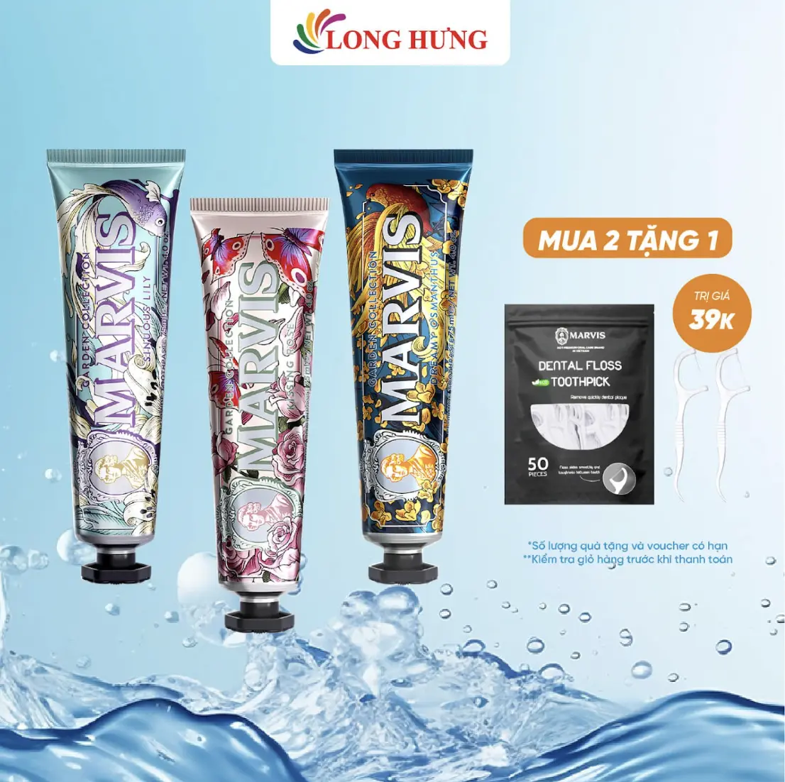 Kem đánh răng Marvis Garden Collection (75ml) - Phiên bản giới hạn - Hàng chính hãng