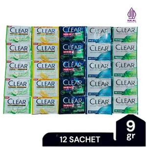 Clear Shampo Perawatan Rambut Sachet 9gr x 12 Sc