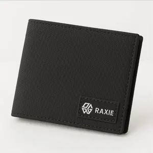 RAXIE-Dompet Pria Dompet Pendek Bahan Canvas Motif Polos Kartu Cowok
