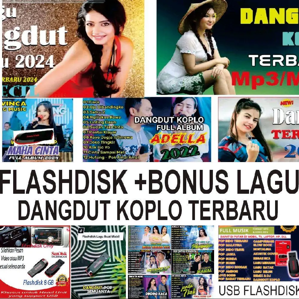 Flasdik 8GB dengan Bonus Lagu Terbaru dan Viral - Otg Storage
