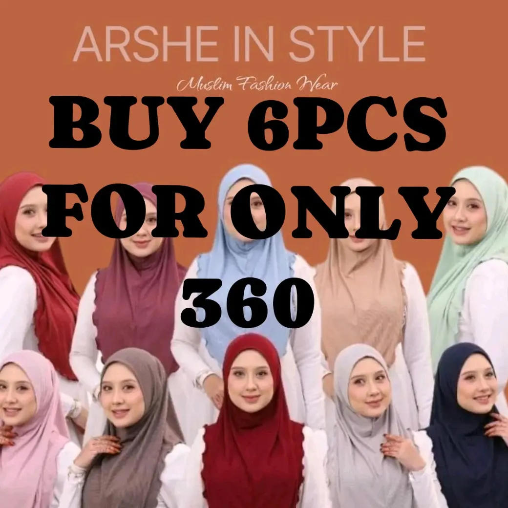 KNITTED ALFARO INSPIRED INSTANT HIJAB (6pcs for 360)