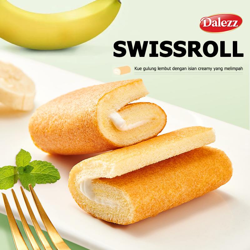Dalezz Swiss Roll Bolu Gulung Lembut Isi Krim rasa Coklat, Stroberi, Keju, Susu, 18g - Snack Enak & Halal | BPOM Dalezz Swiss Roll Bolu Gulung Lembut Isi Krim rasa Coklat, Stroberi, Keju, Susu, 18g - Snack Enak & Halal | BPOM