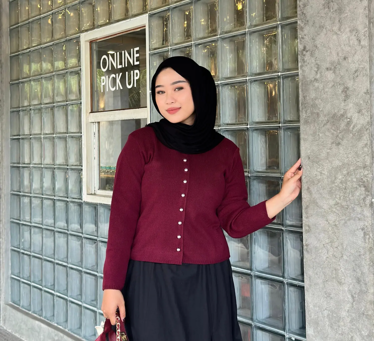 HAYLOOK.ID Arsya Cardy Top - Kardigan Pakaian Rajut Atasan Wanita - Cardigan Kancing Korean Style Katun Nyaman