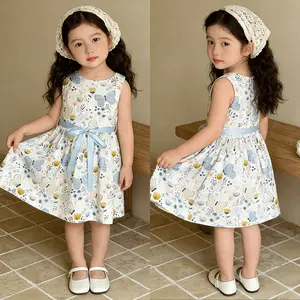Dress Anak Perempuan Bahan Katun Import Gaun Tanpa Lengan Anak Perempuan Dress Ulang Tahun
