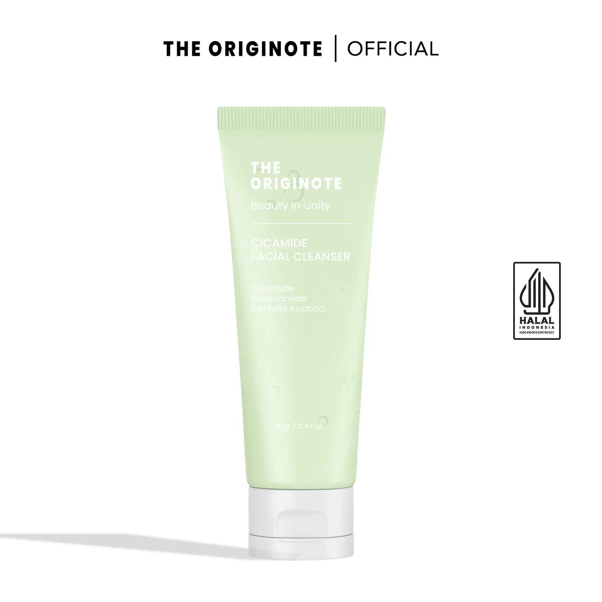 The Originote Cicamide Facial Cleanser - Facial cleansing untuk muka berjerawat membersihkan dan mencerahkan wajah with ceramide niacinamide