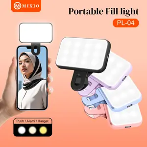 MIXIO PL-04 Lampu Mini Selfie Light LED Light Mobile Phone Portable Lamp Clip Live Streamer