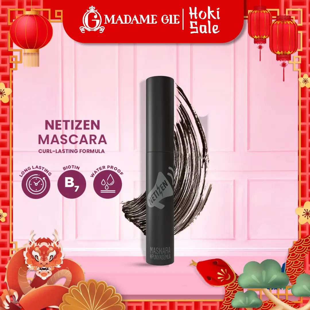 [LIMITED STOCK!] Madame Gie Mascara Netizen - Maskara Waterproof Anti Luntur Menambah volume menebalkan Black Hitam