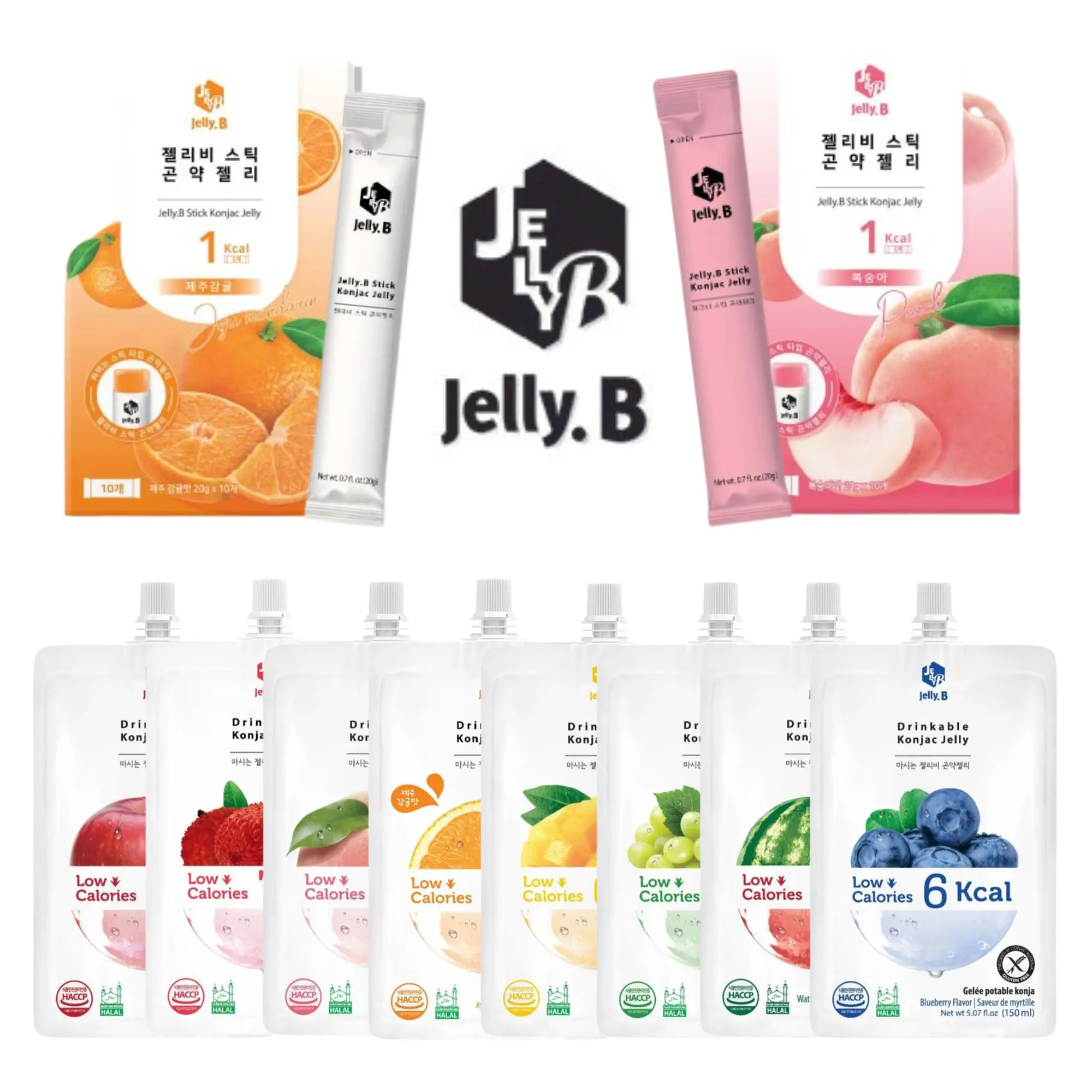 Jelly B Drinkable Konjac Jelly 150ml x 10 packs Snack Dessert