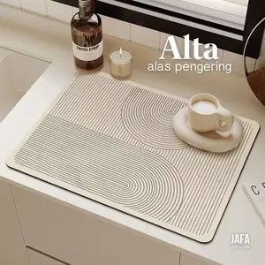 [JAFA] ALTA Alas Pengering Piring Diatomite Serap Air 30x40 40x50 Untuk Dapur Tahan Panas
