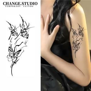 Hình Xăm Tạm Thời, Thiết Kế Hình Xăm Ba Con Bướm, Lâu Trôi Trong 15 Ngày, Không Thấm Nước, Không Lo Bị Ma Sát, Kèm Miếng Dán Hình Xăm