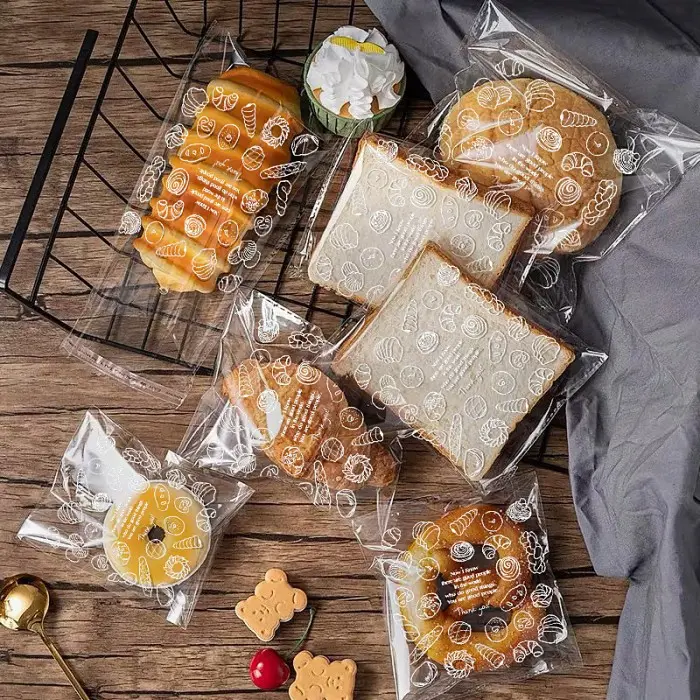 Plastik Roti OPP Motif Plastik Kue Cake Roti Tawar Sobek Donat Bakery Snack 15x18 cm