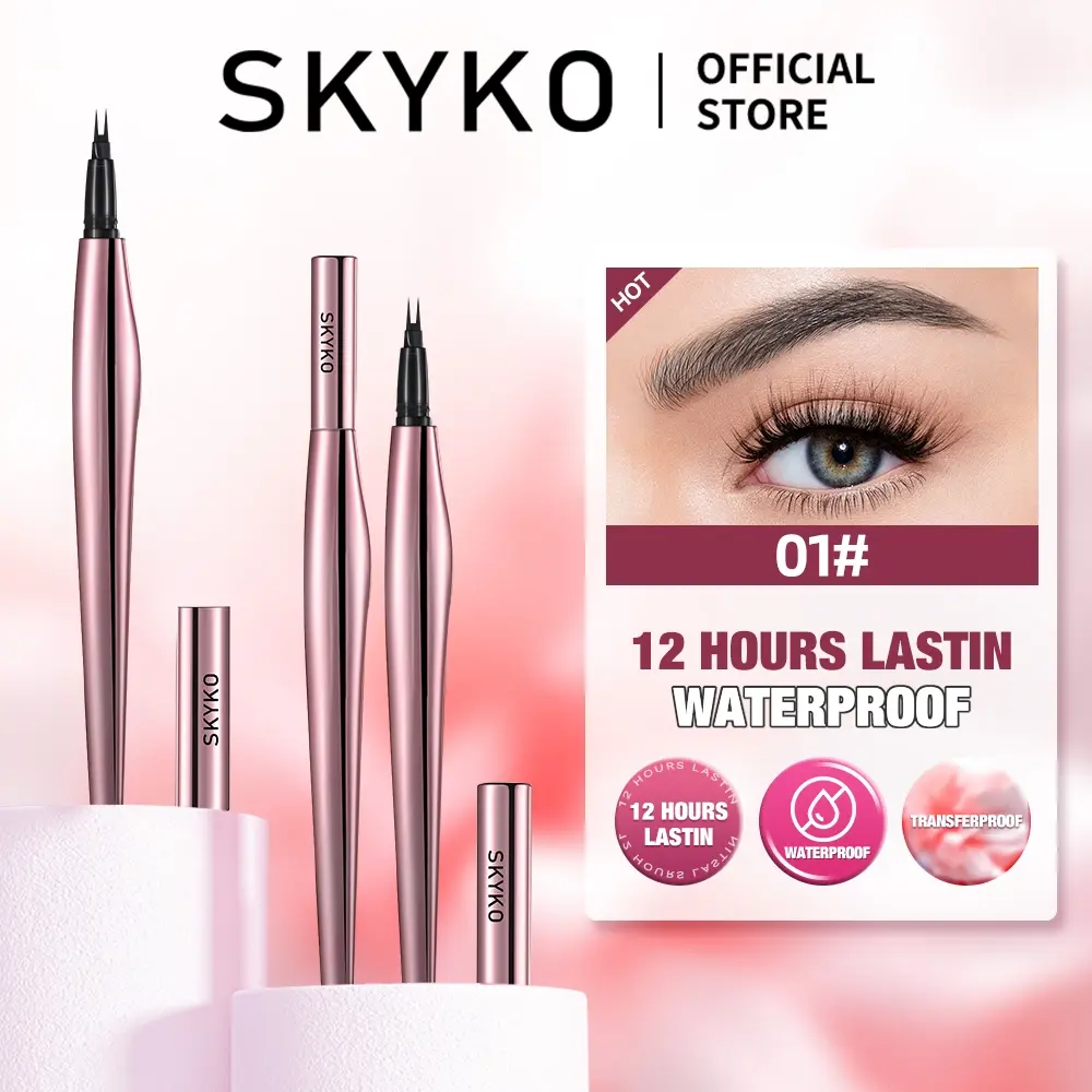 (2025)-Skyko Double Fork Liquid Eyebrow Pencil 24 hours Waterproof Long Lasting Eyebrow Makeup Durable Cosmetic