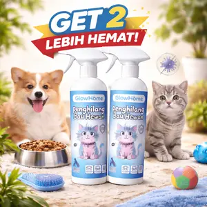 BUNDLING beli 2 Lebih Hemat Spray Penghilang Bau Pesing Hewan 500ml | Anti Bakteri & Aman untuk Kucing Anjing | GlowHome Odor Remover