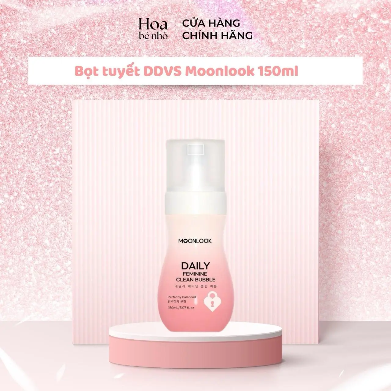 Bọt tuyết HỒNG Ddvs MoonLook 150ml/ chai hỗ trợ làm sạch