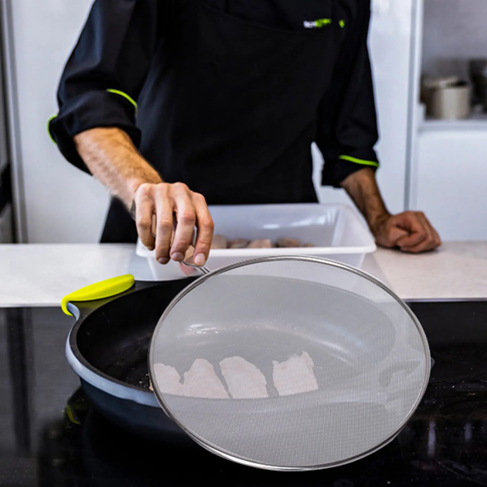 Lưới Chống Bỏng Nhà Bếp, MIHOME, Nắp Chống Dầu, Nắp Chảo, Chống Tràn, Màn Hình Bắn Tung Tóe, Nắp Bảo Vệ Chống Bắn Nước Nấu Ăn, 1 Cái