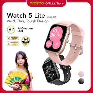 [Exclusive VILMEI] oraimo Watch 5 Lite Smartwatch [OSW-804] Layar 2.01'' Bluetooth Tahan Lama Tahan Air Debu Layar Monitor Amoled 100+ Mode Olahraga Large Screen Wireless Call Long Battery Life IP68 Waterproof