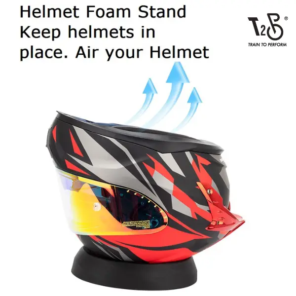 T2P Helmet Stand Helmet Support Helmet Service Pad Helmet Donut Ring for Motorcycle Air Motorcycle Helmet Display Rack Prevent Rolling Over