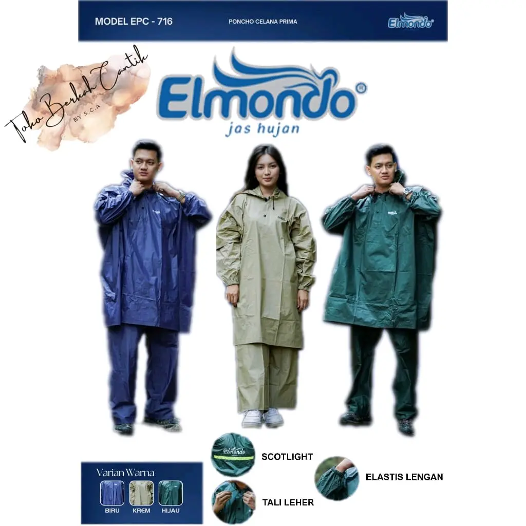 JAS HUJAN SETELAN ELMONDO PVC LD JUMBO DEWASA SIAP KIRIM
