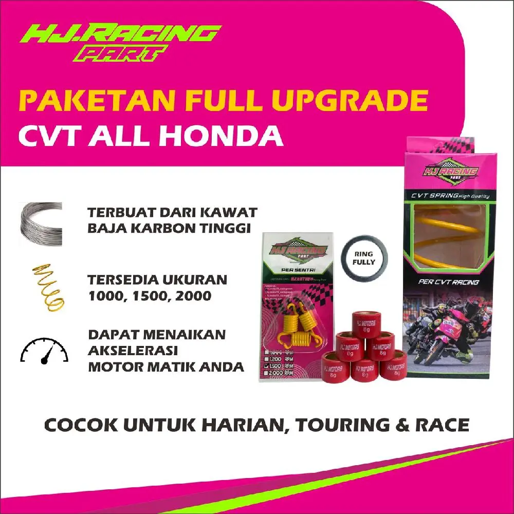 FULL UPGRADE CVT HJ.RACING PART (ALL MATIC HONDA) Motorcycle