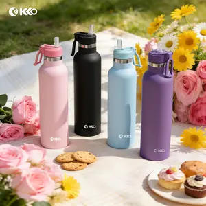 KKO- 750ml Tumbler Botol Minum Stainless Steel Straw Sipper Flip Top Cup Holder Compatible Handle  KC05/KC06