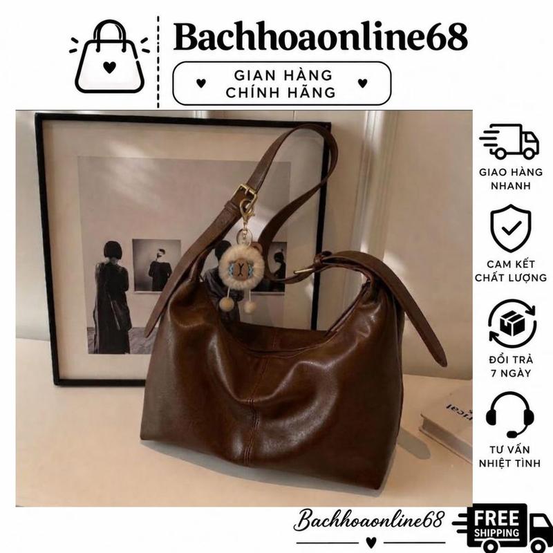 [KÈM MÓC GẤU] Túi xách đeo chéo nữ túi da mềm thiết kế 2 tăng giảm phong cách Bachhoaonline68 021