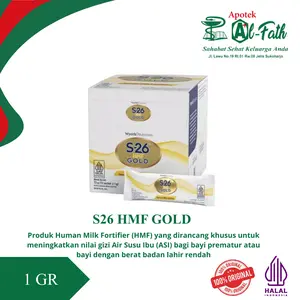 SUSU S26 HMF GOLD Produk Human Milk Fortifier untuk Bayi Prematur dan Berat Badan Rendah Halal per Sachet