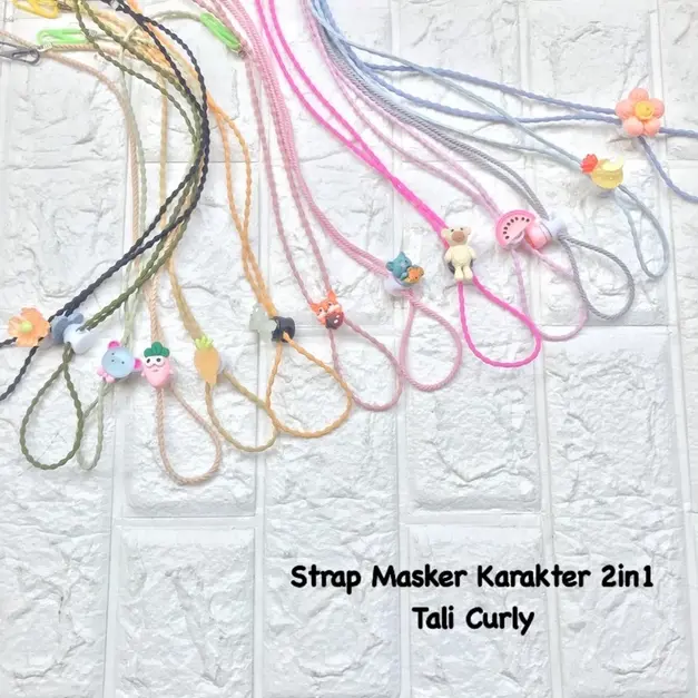 Strap Masker Karakter 2in1 Tali Curly Multifungsi