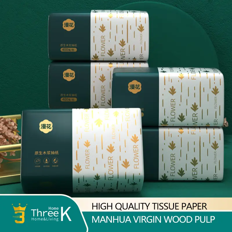manhua High Quality Virgin Wood Pulp Tissue Paper Pack